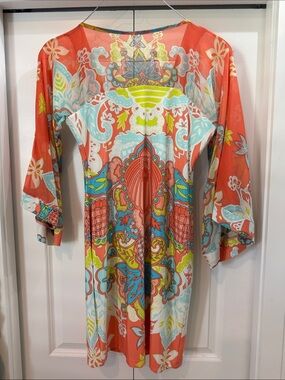Analili Women’s Bell Sleve Low Back Sheath Dress Size Medium
